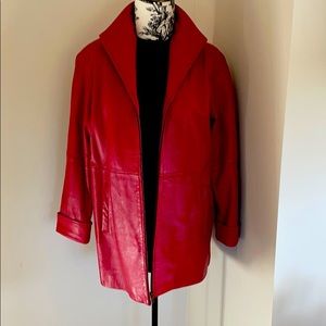Red Genuine Leather jacket